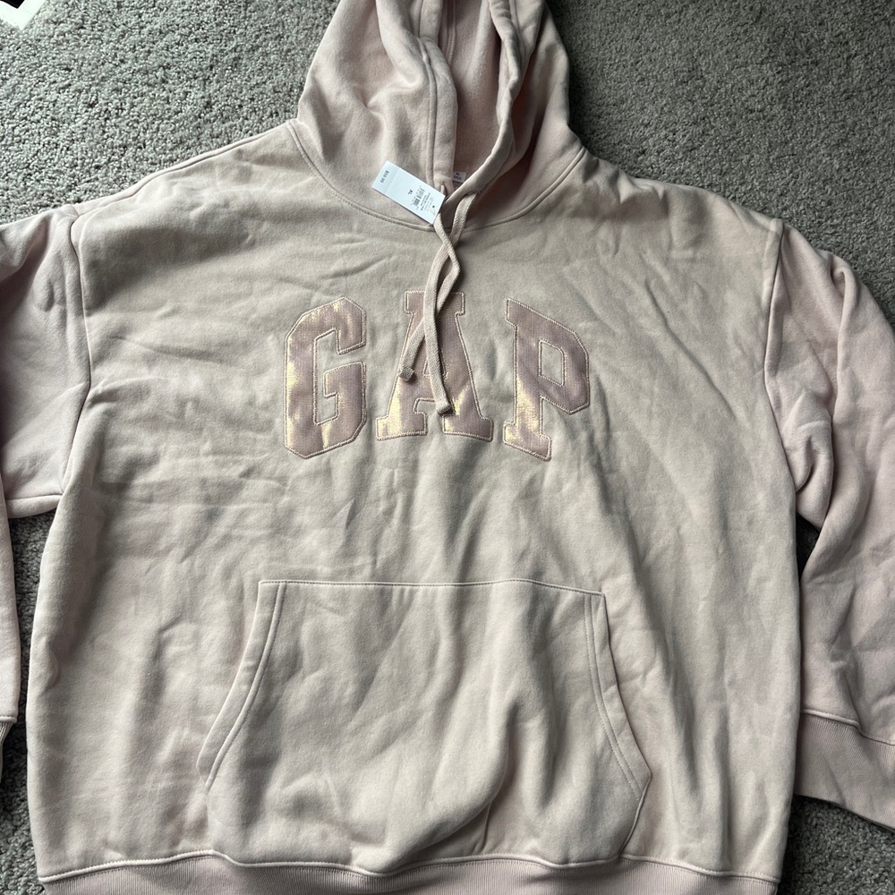 NEW GAP Women’s Light Pink Logo Hoodie - XL